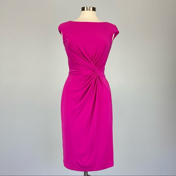 Lauren Ralph Lauren Dresses & Skirts - Lauren Ralph Lauren Pink Twist Front Sheath Dress